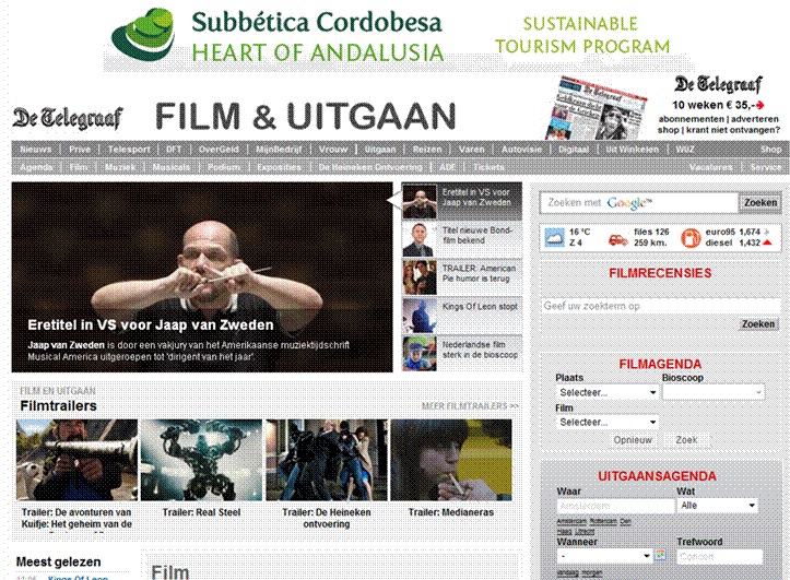 Promoción publicitaria de la “Subbética Cordobesa – Corazón de Andalucía” en los Paises Bajos